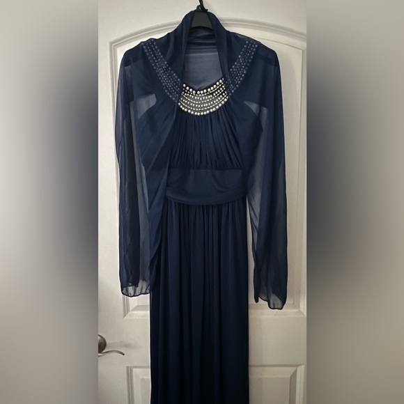Fiesta Fashion Navy Formal Dress - Never Worn - Picture 5 of 5